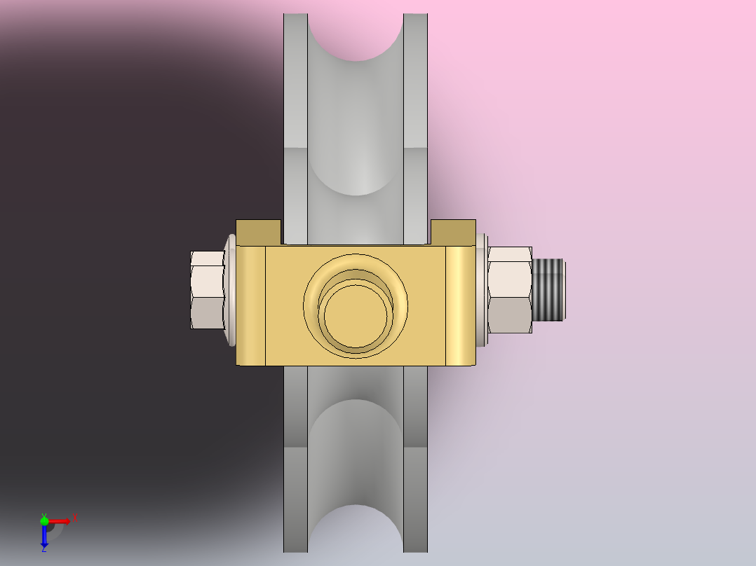 直径32毫米的简易弯管器俯视图