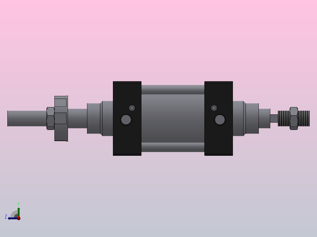 SIJ双轴复动行程可调型气缸SIJ80×160-S-CS1U1右视图