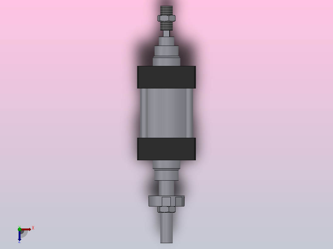 SIJ双轴复动行程可调型气缸SIJ80×160-S-CS1U1俯视图
