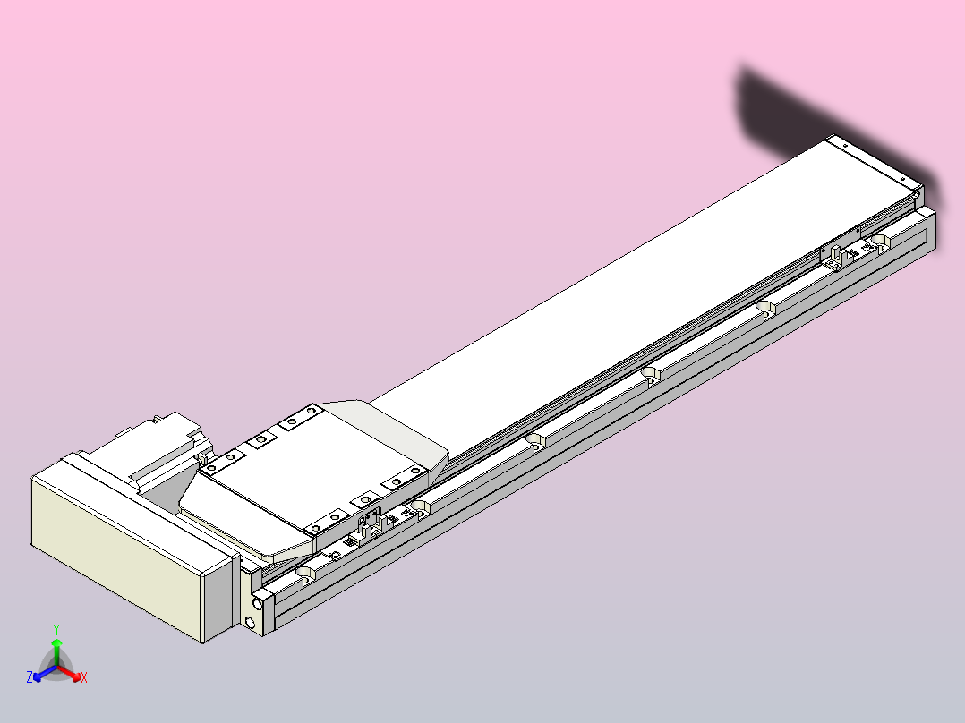 滚珠丝杠直线轴内置导轨TPA-GCR-150-2010C-L600-MR-M75-N3主视图