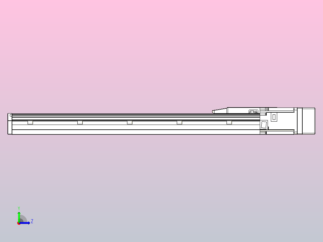 滚珠丝杠直线轴内置导轨TPA-GCR-150-2010C-L600-MR-M75-N3左视图