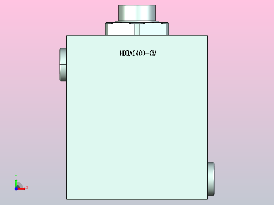 HDBA方型直线夹紧器HDBA0400-CM前视图