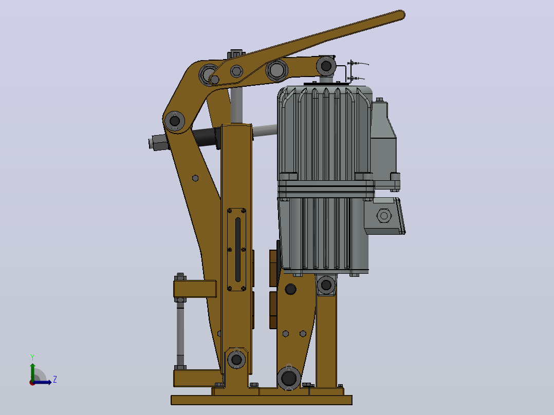 YP21系列电力液压盘式制动器YP21-500-560×30-ⅠA-CL.RL.WL.HL.H左视图