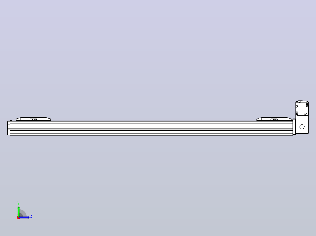 皮带直线轴双滑块型TPA-GCBS-50-P42-L325-RU-M10-N3左视图