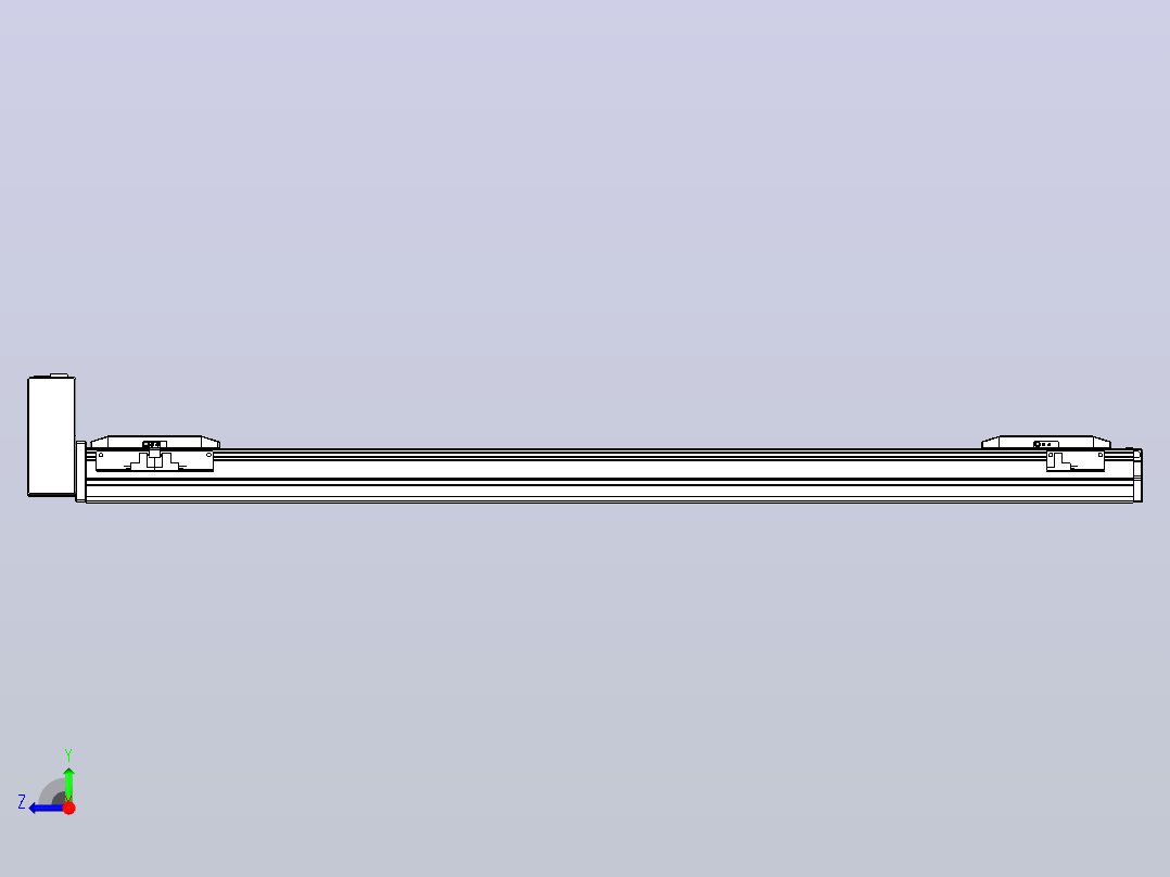 皮带直线轴双滑块型TPA-GCBS-50-P42-L325-RU-M10-N3右视图