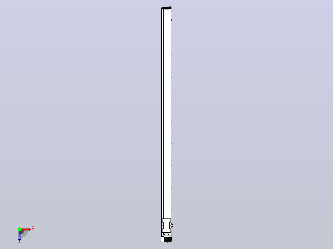 SCM14-2800-LU滚珠花健、支撑座、滚珠丝杠、交叉导轨、直线模组俯视图