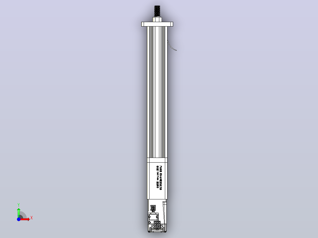 RKD044 直连电动缸 负载100kg 活塞型电缸 伺服电动缸（100W）[RKD044-200-D-100W]前视图