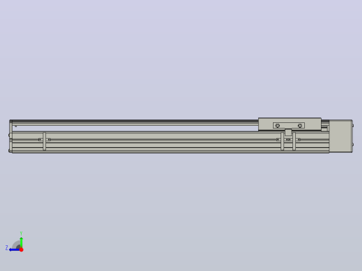 SYS14-500-BL-200W滚珠花健、支撑座、滚珠丝杠、交叉导轨、直线模组.STEP右视缩略图