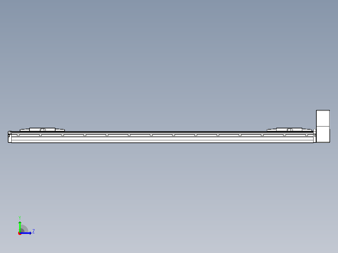 皮带直线轴双滑块型TPA-GCBS-120-P70-L450-LU-M20-N3左视图