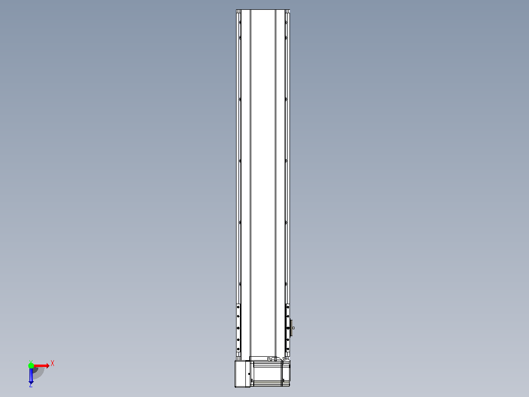 皮带直线轴半封闭可选导轨TPA-HNB-175D-140-L850-LU-C-P75-N3俯视图