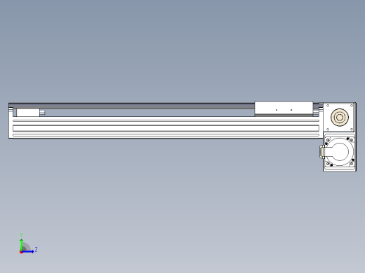 皮带直线轴半封闭可选导轨TPA-HNB-175D-140-L550-RP-C-P75-N3左视缩略图