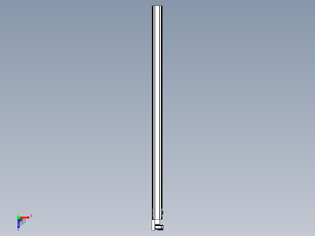 皮带直线轴半封闭可选导轨TPA-HNB-140D-120-L2750-ML-C-P40-N3俯视图