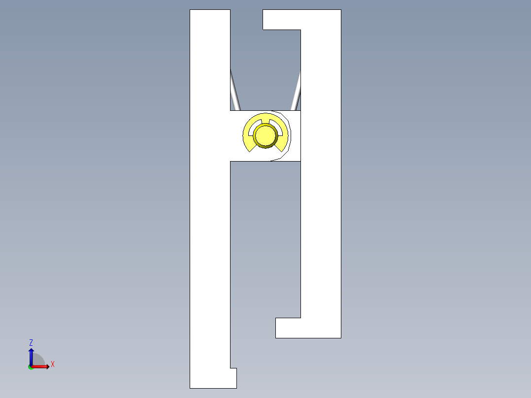 长尺寸工件固定夹具前视图