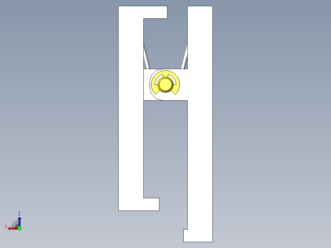 长尺寸工件固定夹具后视图