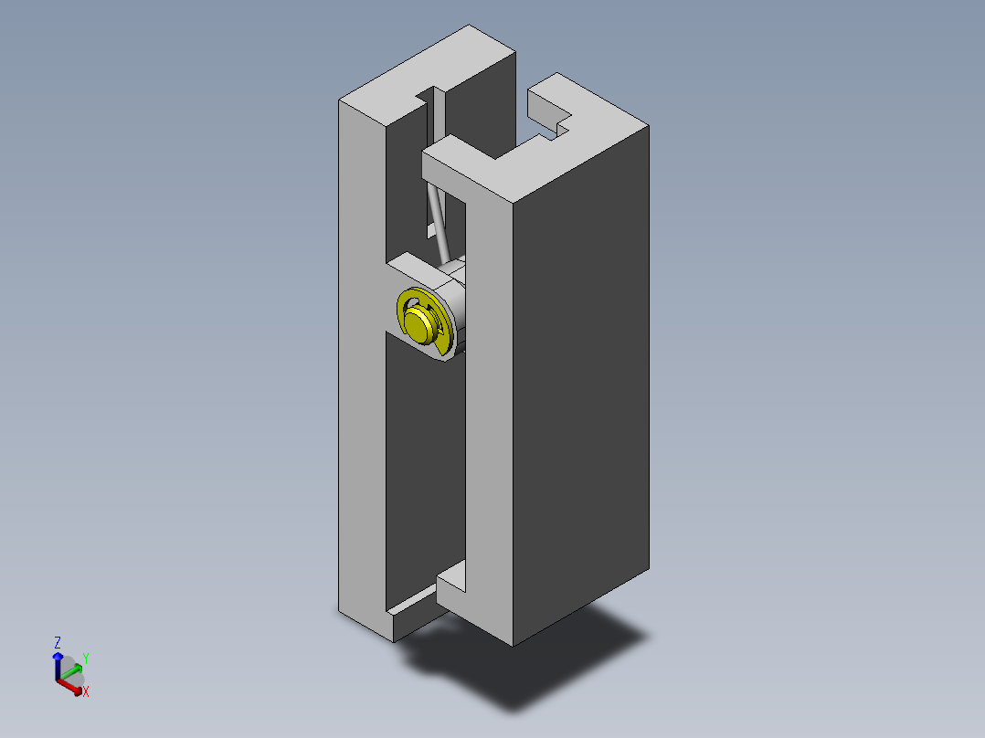 长尺寸工件固定夹具正等轴测图