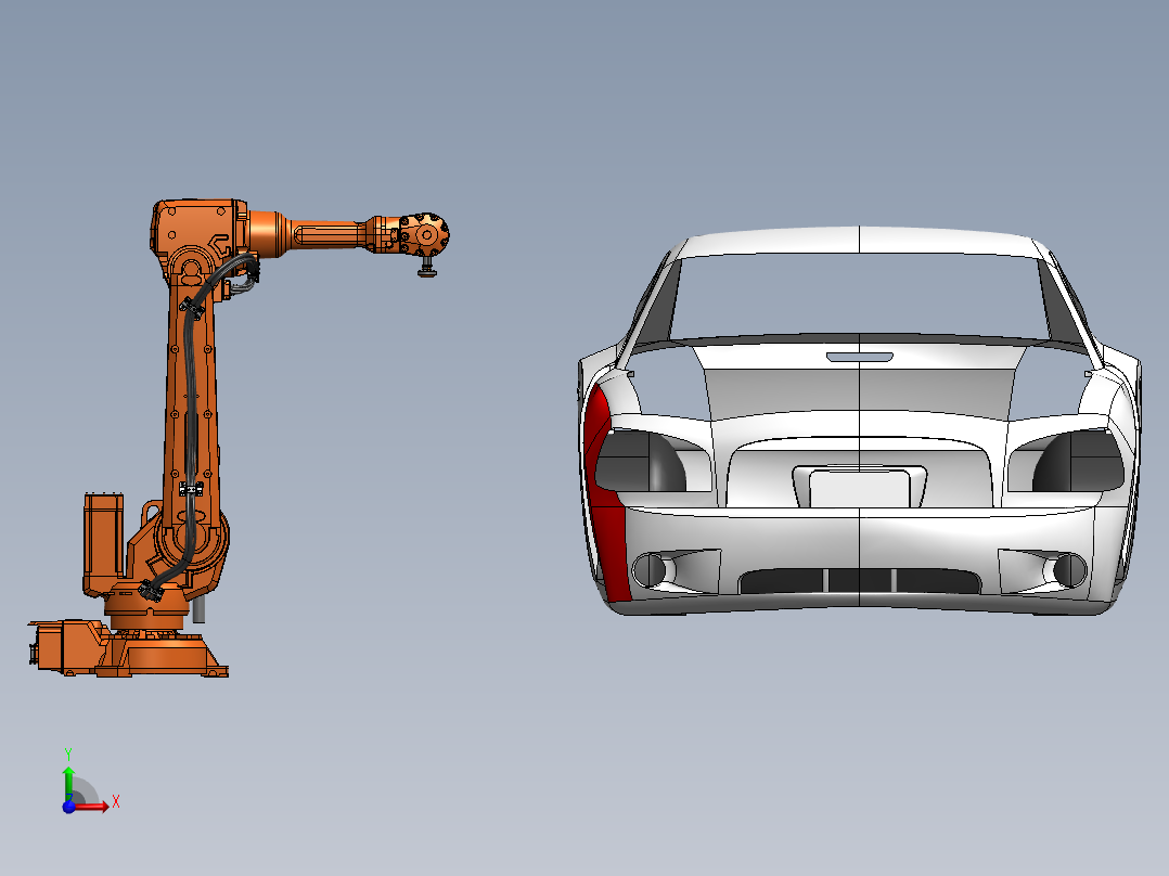 ABB IRB robot arm前视图