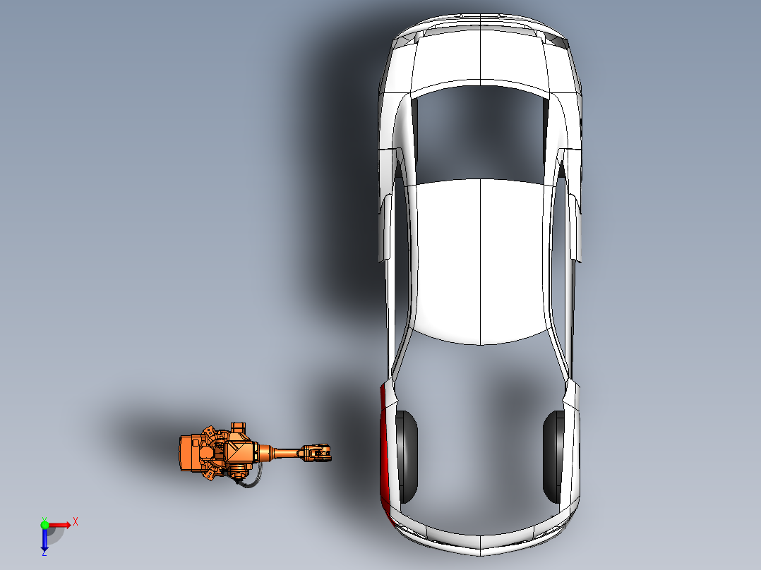 ABB IRB robot arm俯视图