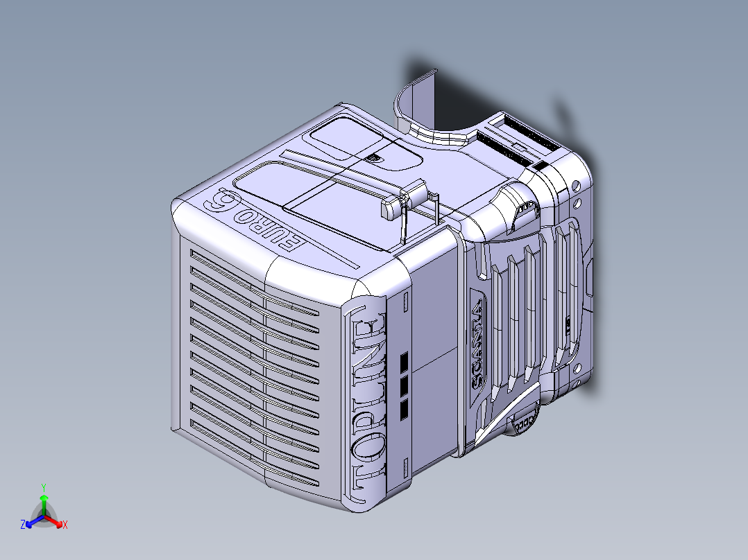 catia斯堪尼亚scania r420卡车头3D图纸主视图