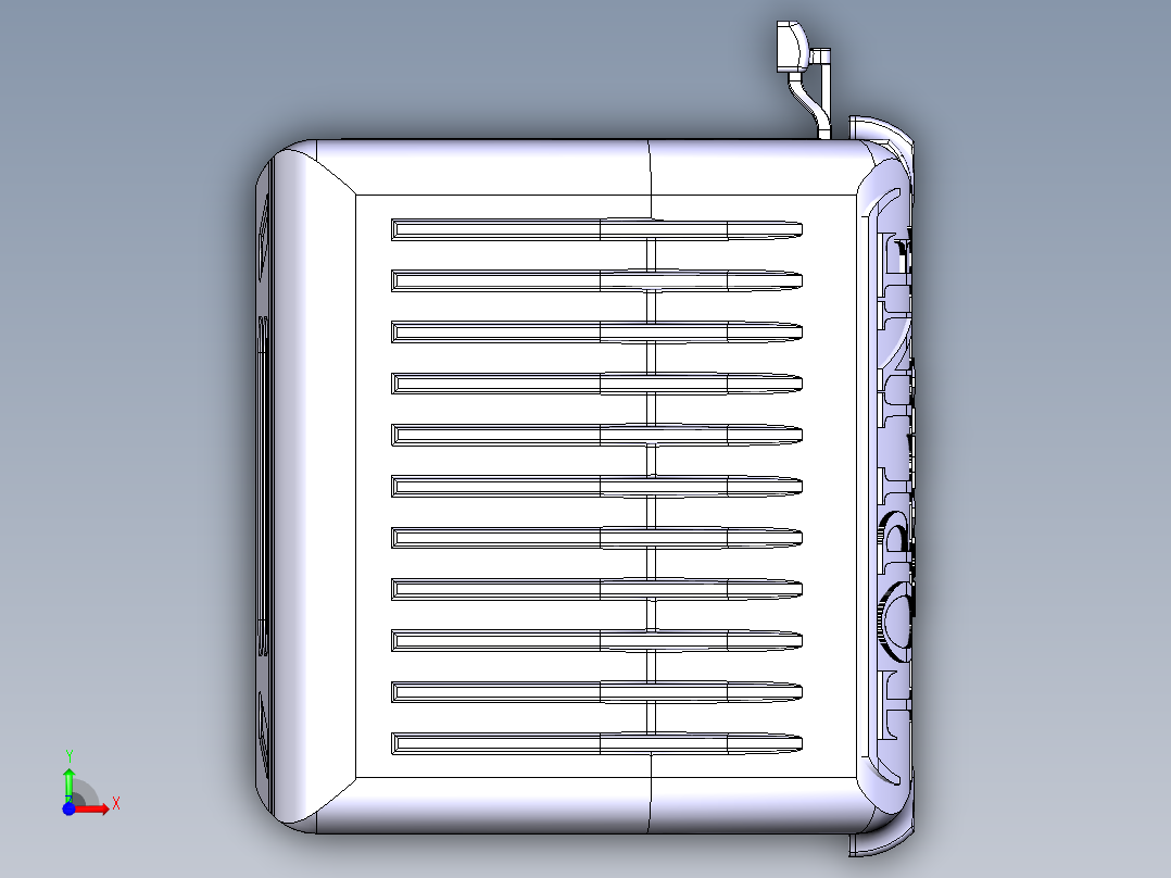 catia斯堪尼亚scania r420卡车头3D图纸前视图