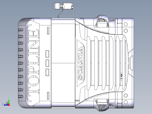 catia斯堪尼亚scania r420卡车头3D图纸右视缩略图