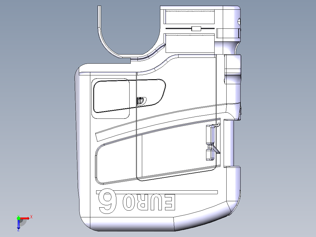 catia斯堪尼亚scania r420卡车头3D图纸俯视图