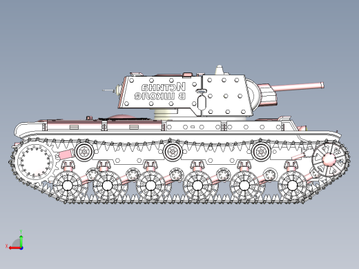 KV-1重型坦克（附加装甲型）后视缩略图