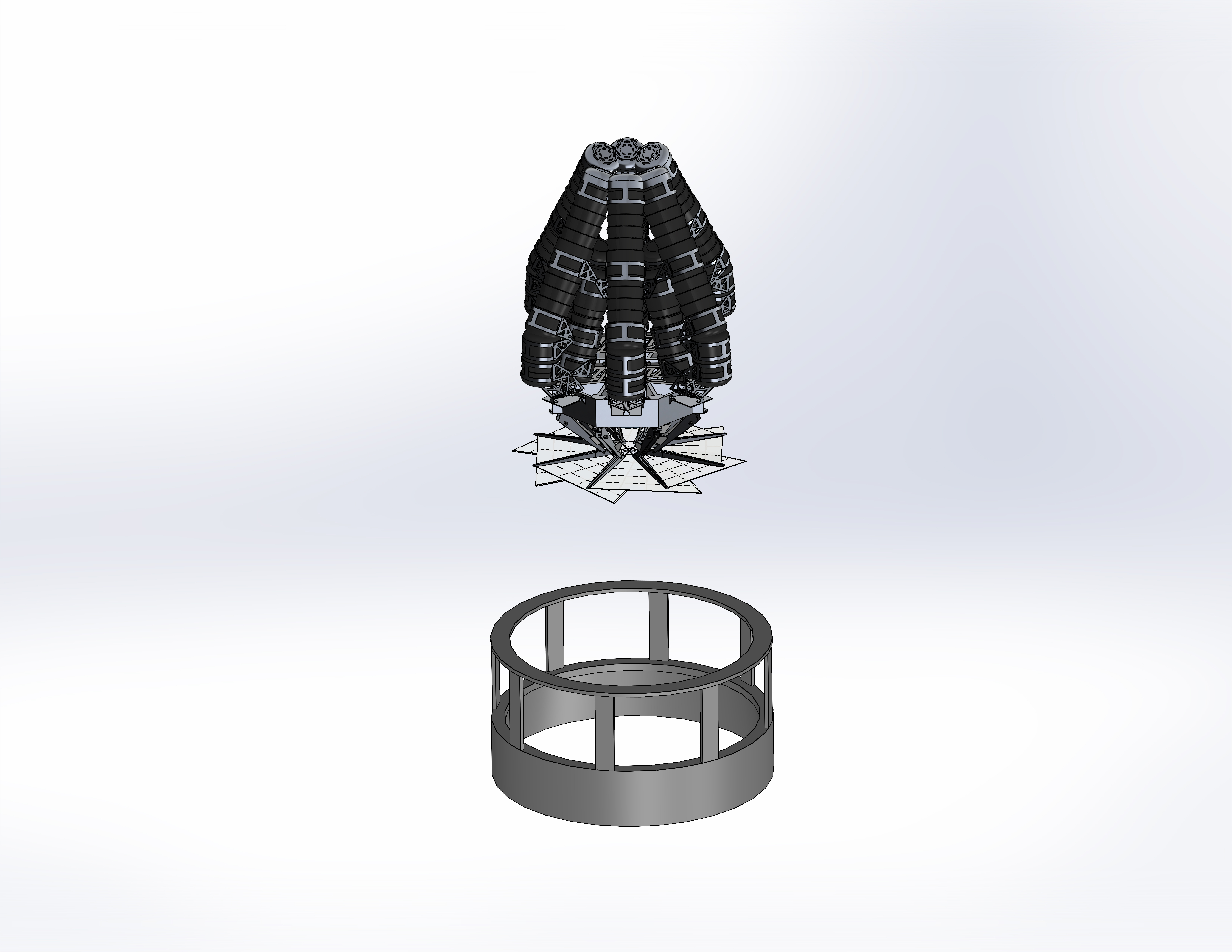 lunar八爪月球登陆器创新设计3D数模图纸 STEP格式