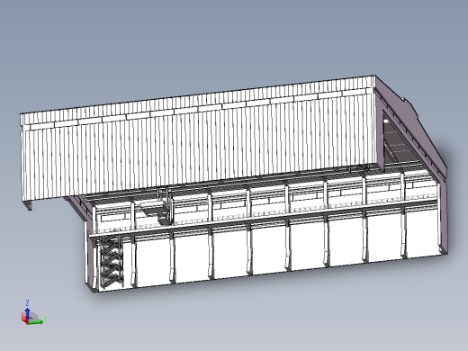 厂房屋顶钢结构悬梁算梁详细模型