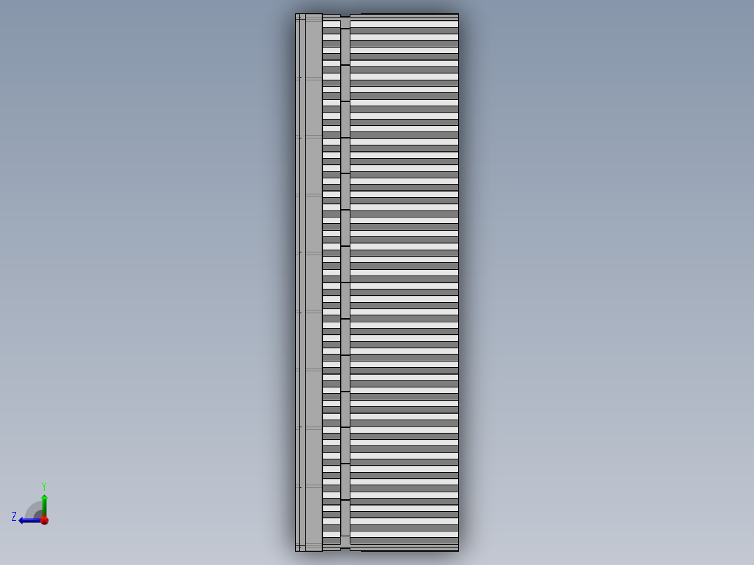 厂房屋顶钢结构悬梁算梁详细模型右视图