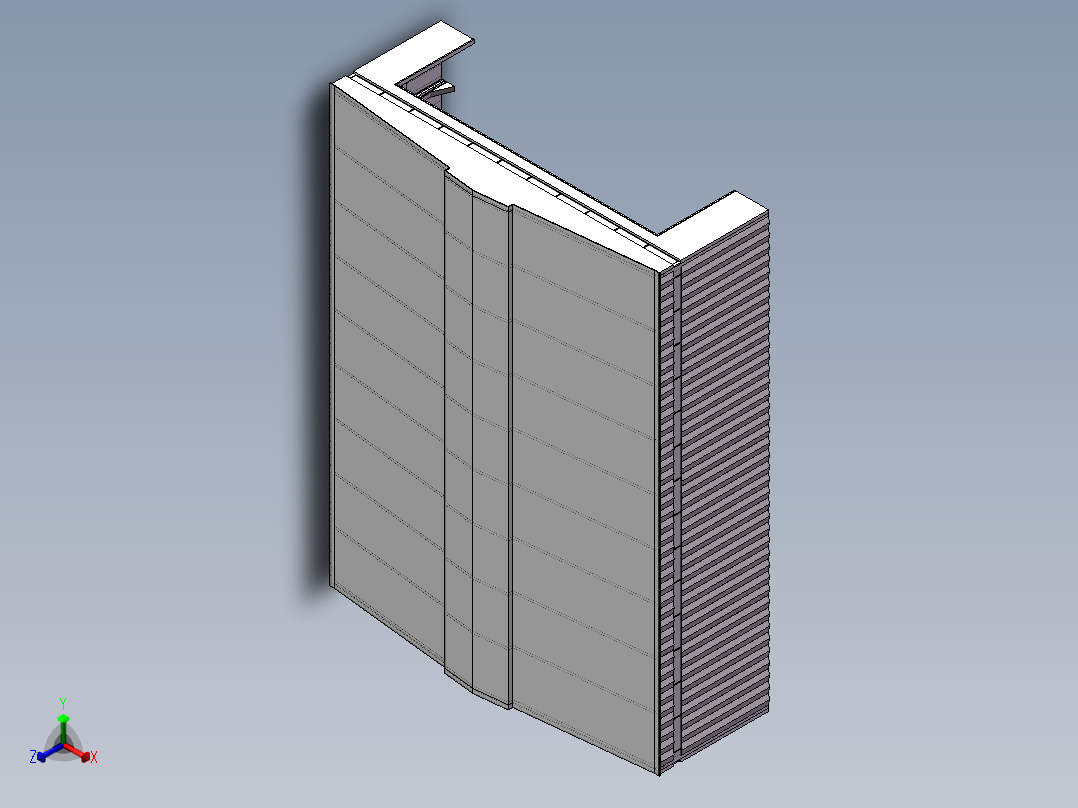 厂房屋顶钢结构悬梁算梁详细模型正等轴测图