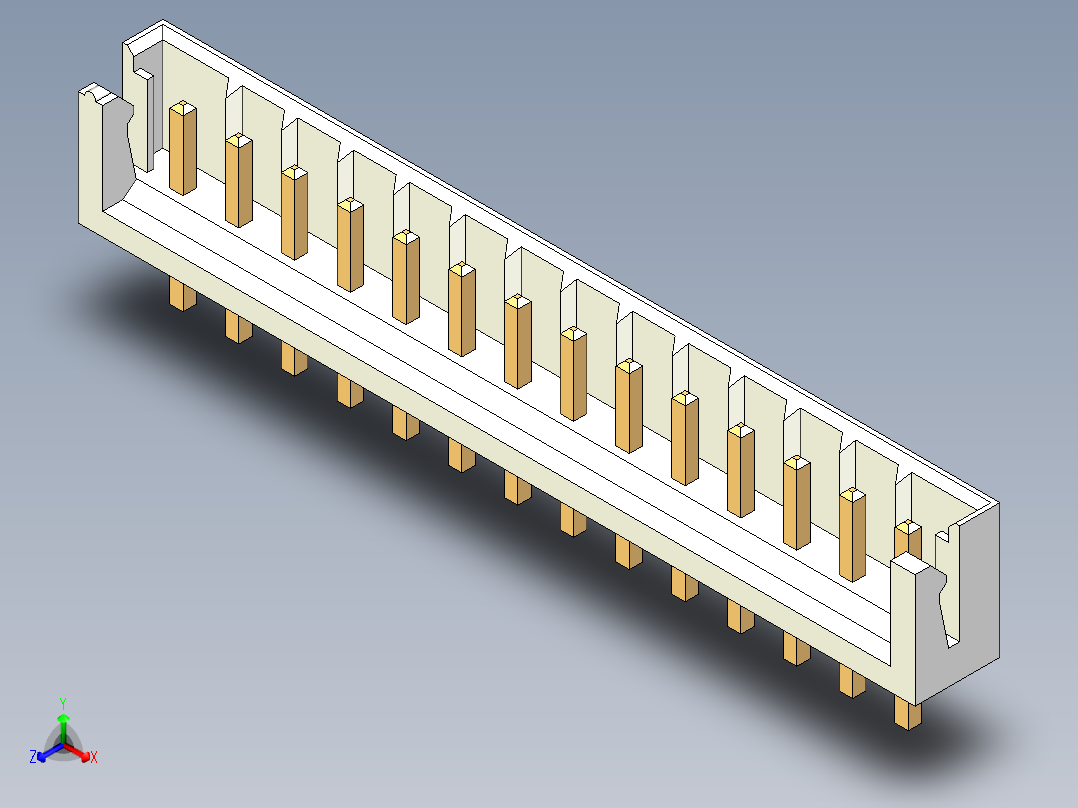 JST-B14B-EH-A正等轴测图