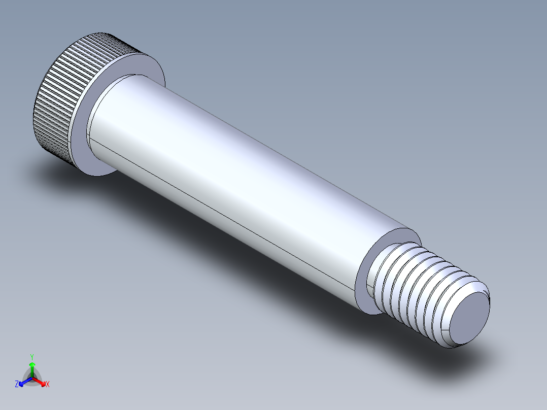 内六角螺螺栓-SB 0.500-13 x2.5正等轴测图