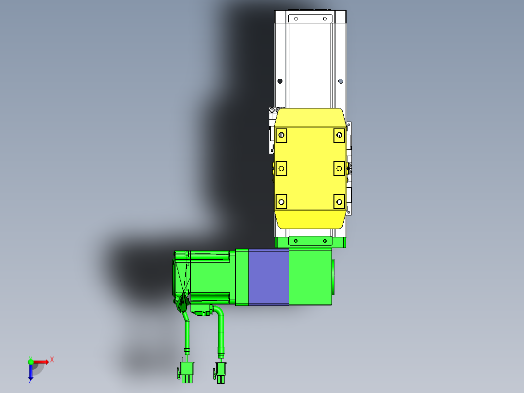 GTA内嵌同步带全封闭GTA8-BR-400W俯视图