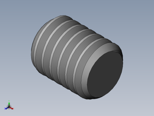 DIN 913-ISO 4026 固定螺钉-M4 L=5.SLDPRT正等轴测缩略图