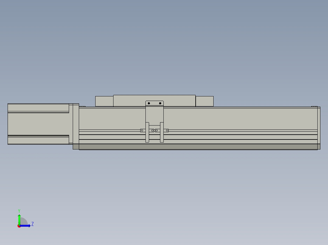 直线模组LHC17-S150-M设计图纸左视图