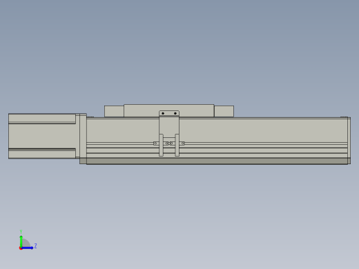 直线模组LHC17-S150-M设计图纸左视缩略图