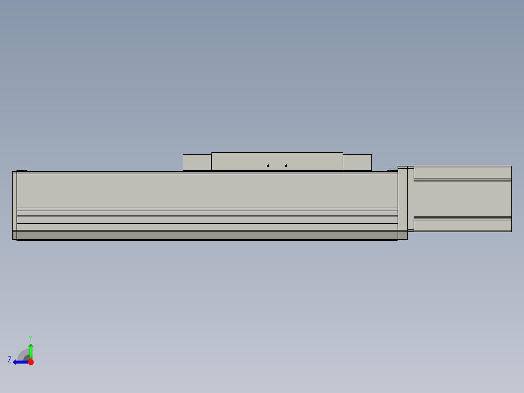直线模组LHC17-S150-M设计图纸右视图