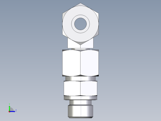 卡套式工业通用硬管接头EO_Assembled_adjustable_standpipe_branch_tee_EVT12SR71左视缩略图