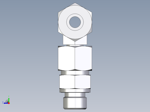 卡套式工业通用硬管接头EO_Assembled_adjustable_standpipe_branch_tee_EVT12SR71右视缩略图