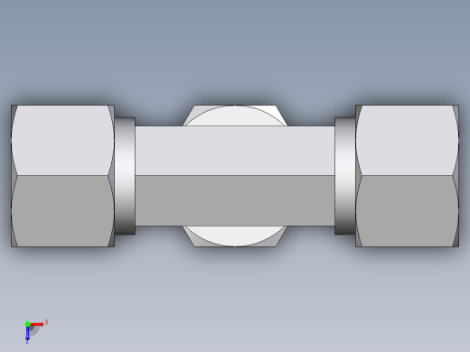 卡套式工业通用硬管接头EO_Assembled_adjustable_standpipe_branch_tee_EVT12SR71俯视缩略图