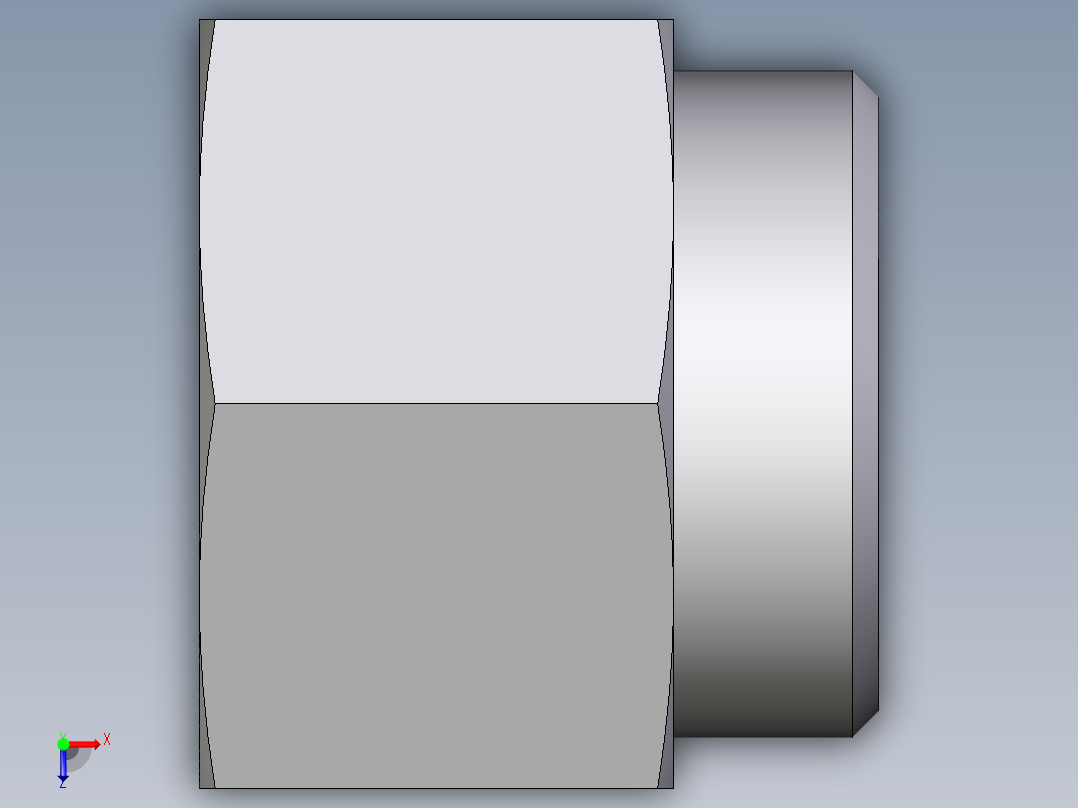 卡套式工业通用硬管接头EO_Swivel_connector_GAI42LM71X俯视图