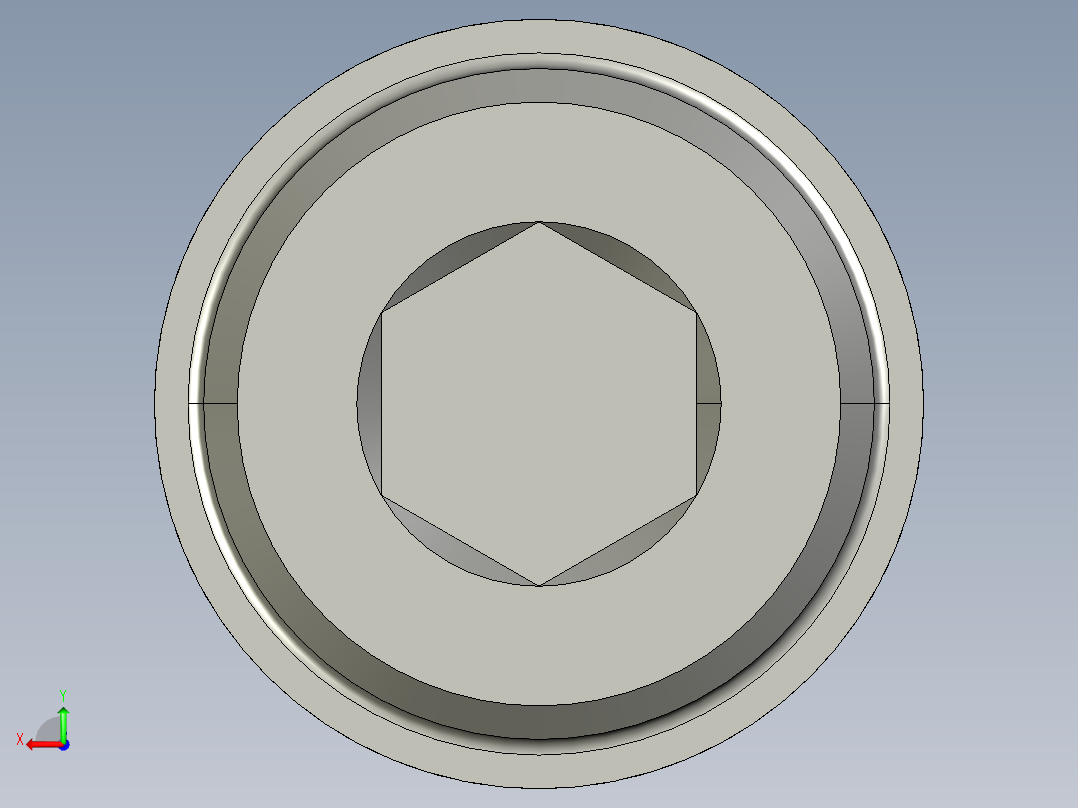 锯齿状法兰头螺钉-Serrated-Flange Socket Head Screws M10 x 1.5 mm Thread 20 mm Long后视图