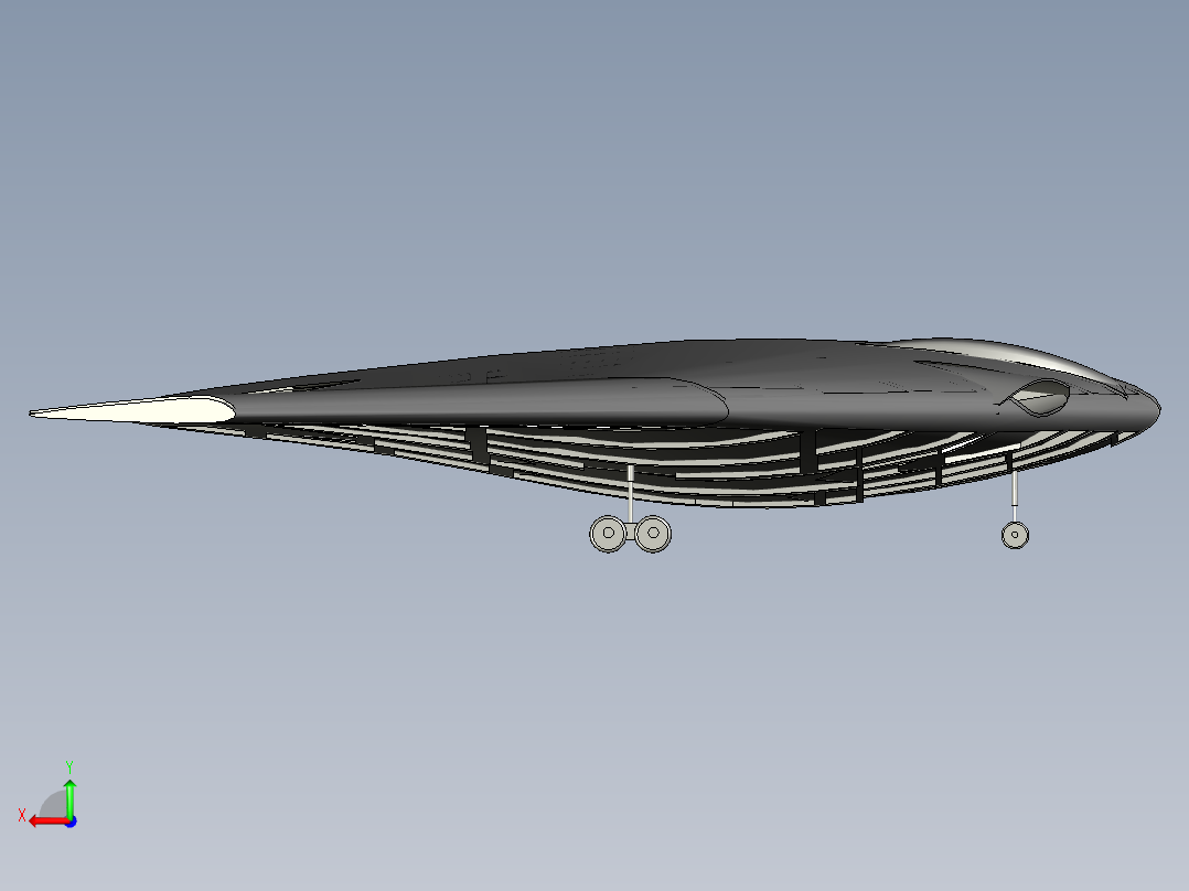 B21轰炸机模型后视图