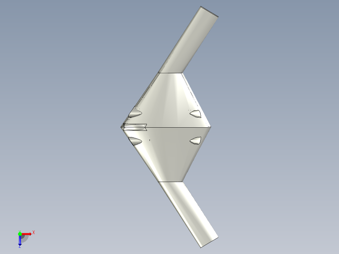B21轰炸机模型俯视图