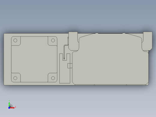 直线模组LHAT10-CA-S600-L-C3设计图纸前视缩略图