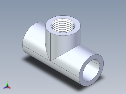 聚氯乙烯配件03-Sch80_Tee_SxSxFPT_802-005_0.5in正等轴测缩略图