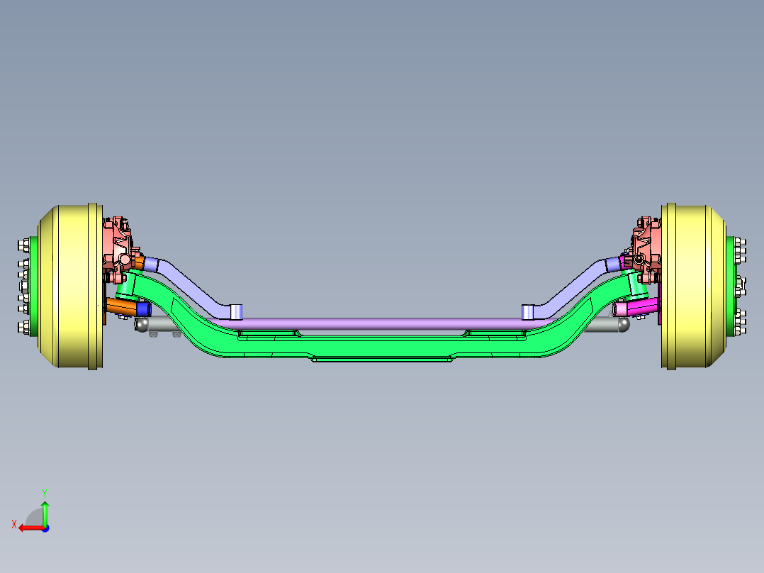 汽车转向机构转向系统三维模型设计后视图
