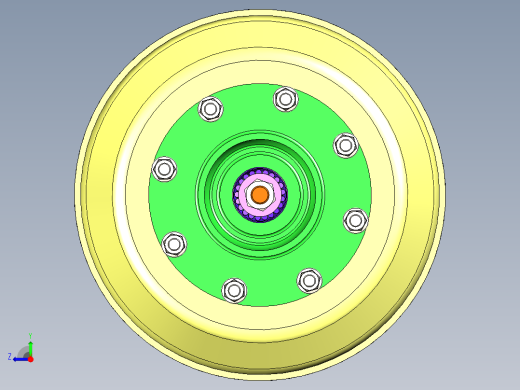 汽车转向机构转向系统三维模型设计右视缩略图