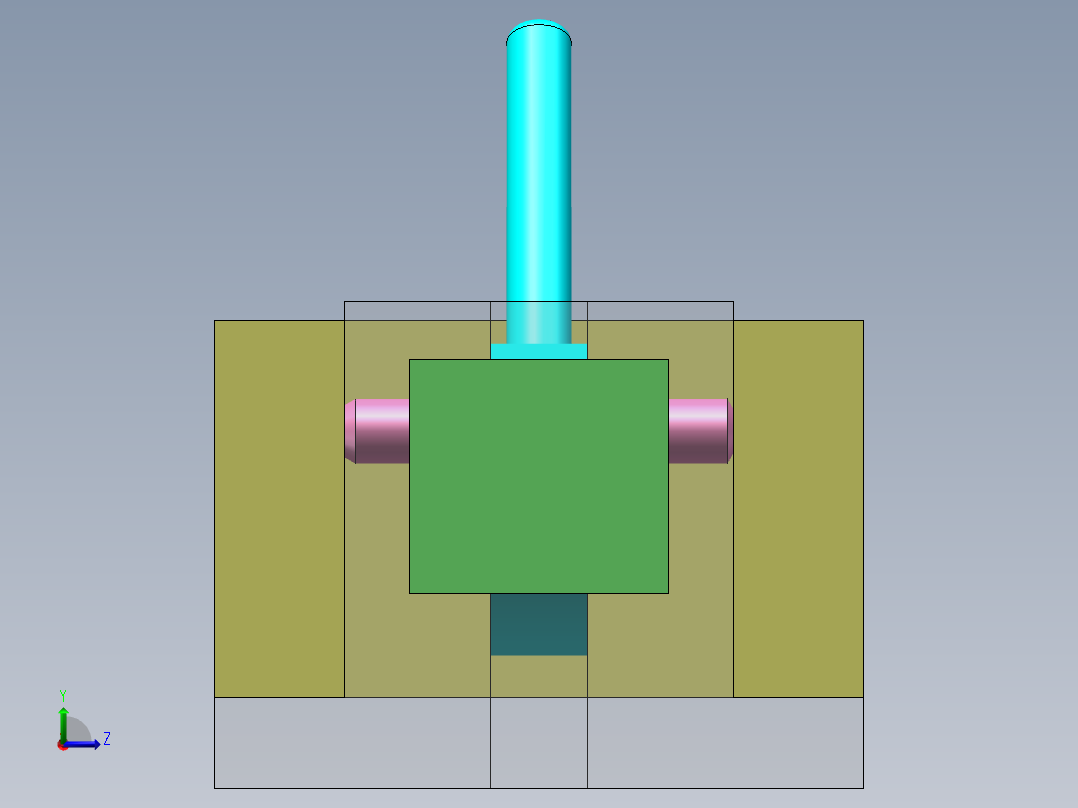 偏心轮加紧机构左视图