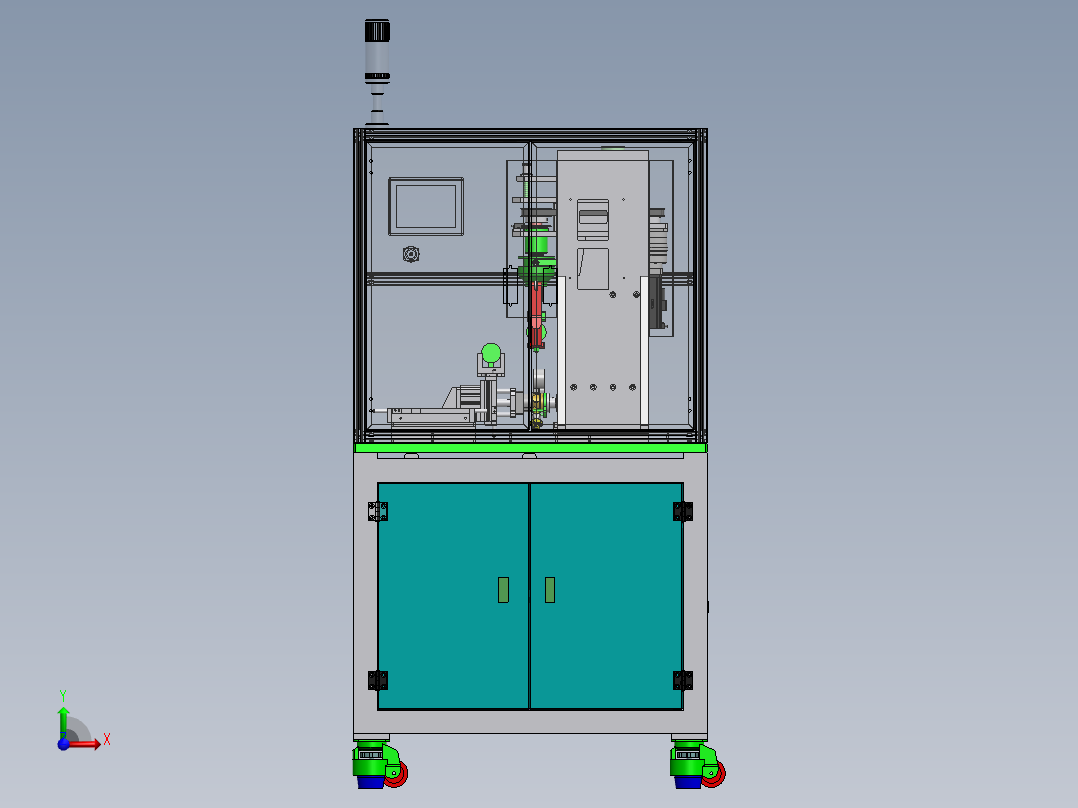 阀体自动装压力表前视图